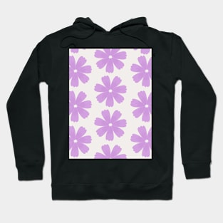 Diseño grafico floral en rosa y blanco Hoodie